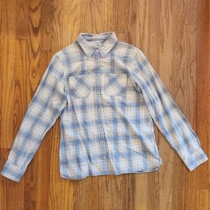 LL Bean Womens Small Lightweight Plaid Button-Up Flannel Size Small 100%…